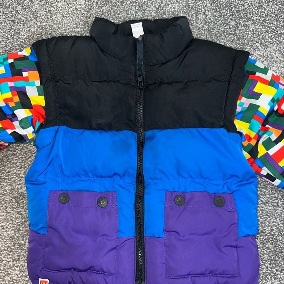 LEGO PUFFER KIDS COAT ZIP OFF SLEEVES VEST - Picture 7 of 9